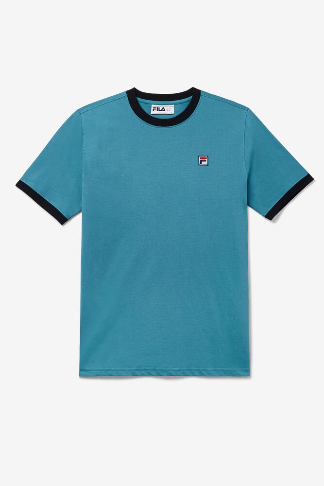 Fila T-Shirt Marconi Ringer Mens Blue - India CPH-149875